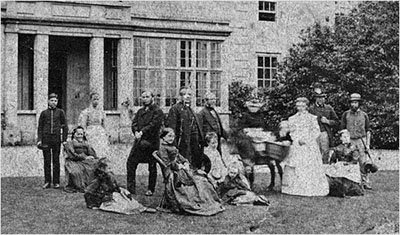The Newman family with its domestic staff in the 1870s