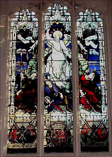 Photograph of the stained glass South aisle window