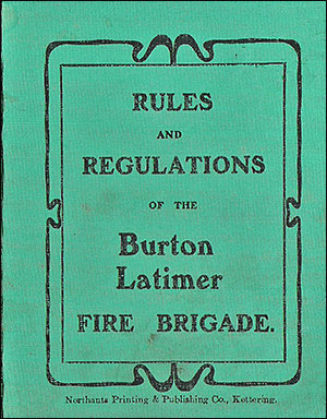Front cover of Fire Brigade Regulations 1905