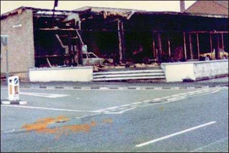 Pole Position Cars after the fire in 1983