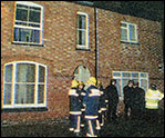 Firefighters at scene of fatal fire