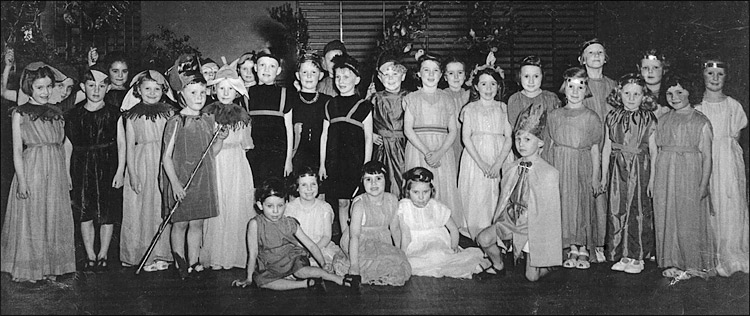Infants School members of the cast of "Persephone and King Pluto" 1954