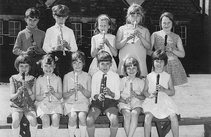 Burton Latimer Council Junior School  - Class 1E Recorder Group 1969