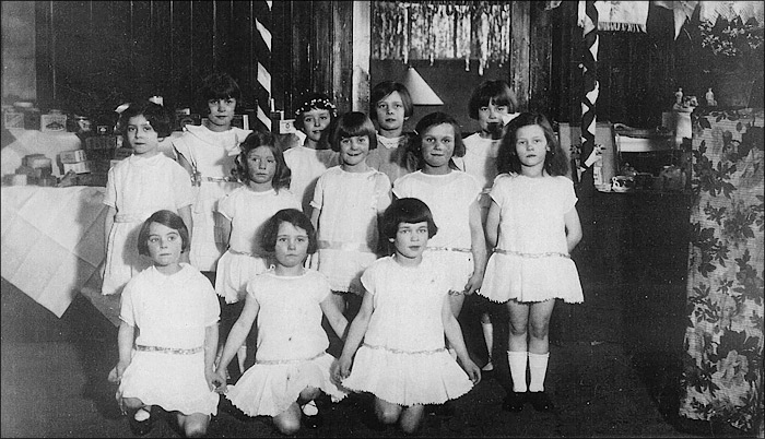 St Mary's Church Infants School Pupils 1928 - Putting on a show at the Church Bazaar
