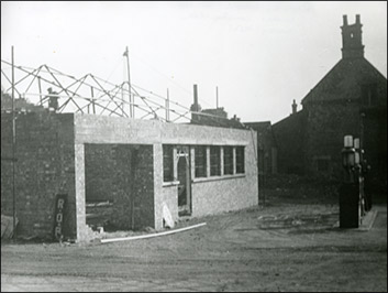 The workshops for Mason's Garage being built c.1950