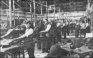 Photograph showing part of the Pressing Room, Wellingborough