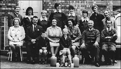 Photograph of the She Products Family and Staff taken in 1971.