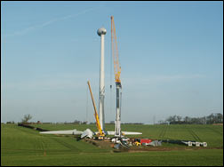 Second turbing, ready to have the blades lifted into place - January 22 2006