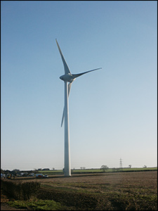 The first turbine tower