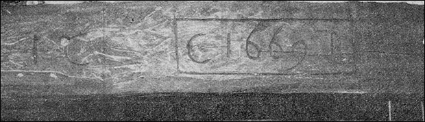 An original beam with the date 1669 carved into it.The initials may be those of the first owners of the house. 