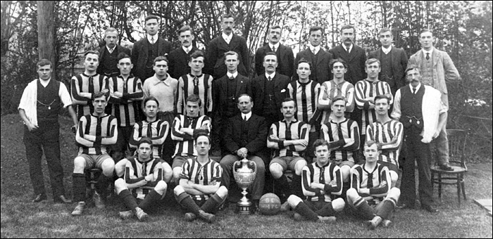Pictured during the 1906/7 season is the Burton Latimer Working Men's football team
