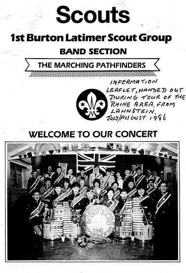 Concert programme showing the band performing in Lahnstein