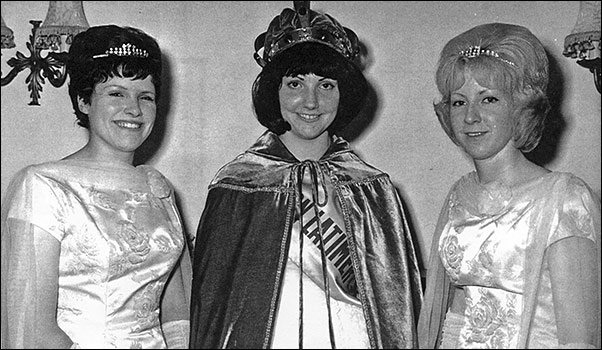 1964 Queen, Sheila Ellson with Barbara Yates and Eileen Moisey
