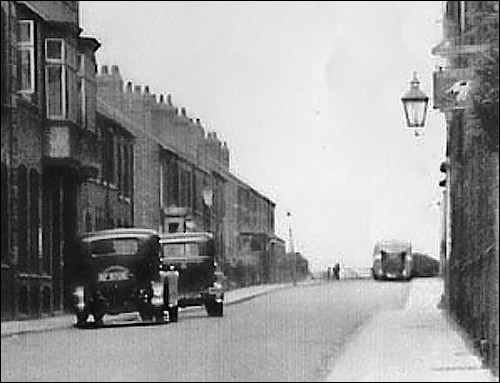 A Timson's bus parked outside the family home at the top of Finedon Street