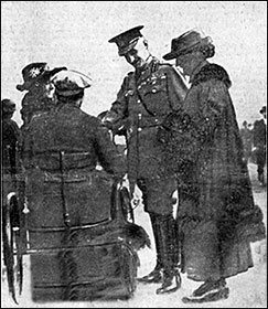 General Lord Horne chatting with a disabled soldier after the service.