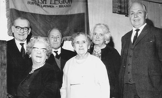 Social Event c1962 L-R: Jack Benford, Pearl Fennell (Piano), Billy Law, Mrs Spriggs, ?, Bob Mackintosh