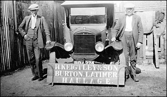 Keightley's Haulage firm - 1920s.  The garage was at the bottom of Rosebery Street