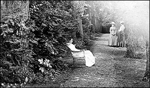 Rector Newman's daughters in the Rectory gardens.