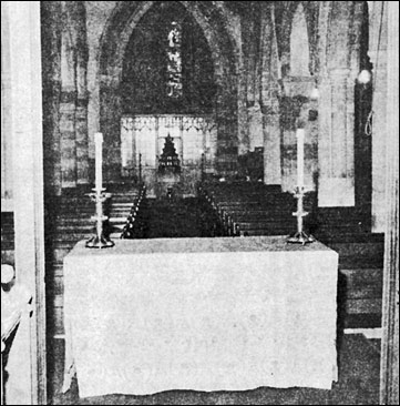 Phogtograph showing the new-style altar built in the nave by Mr Maurice Patrick