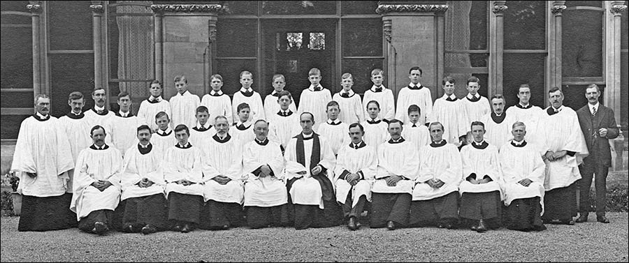 The church choir in front of the Rectory - 1914