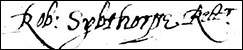 Robert Sybthorpe's signature