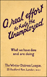 "A Real Effort to help the Unemployed" A report booklet published by The Winter Distress League