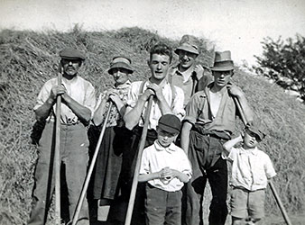 Percy & Alice Herbert with their haymaking team