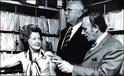 Barbara Castle, Sir Geoffrey de Frietas, MP for Kettering and Dr. Ken Padget