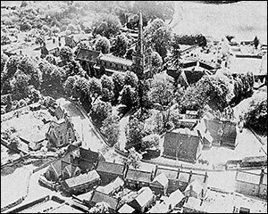 Aerial view of the two Church Schools taken in 1953