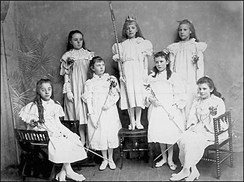 Pictures  of Cinderella Pantomime performed by the Church School c 1899