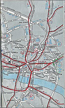 Map for St Mary's school trip to London