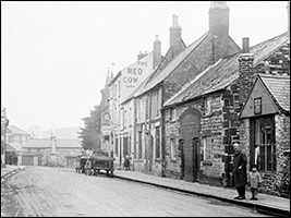 Looking north towards The Cross and the old Red Cow inn