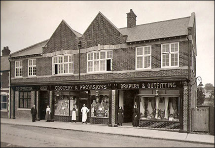 The main Co-op building housing the administartion offices and including a large hall on the upper floor.