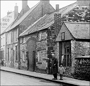 Fred Evans, near the entrance to Nichol's Yard