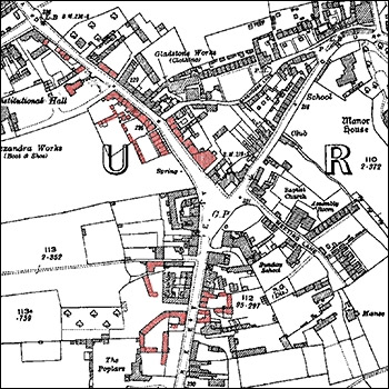 The northern section of Burton Latimer High Street in about 1920