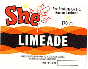 Picture of the She"Limeade" bottle label.