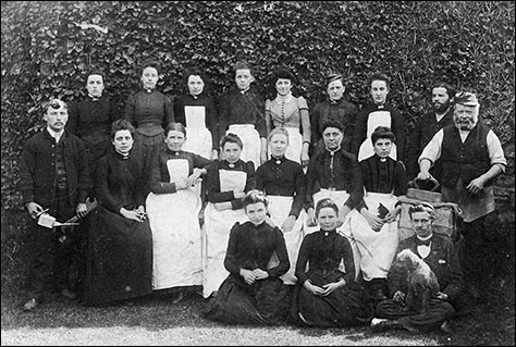 Girls working at Wallis & Linnell's clothing factory