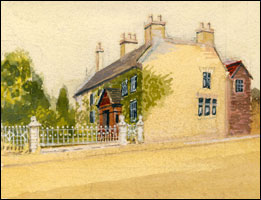 The Yews, Kettering Road, painted in 1914