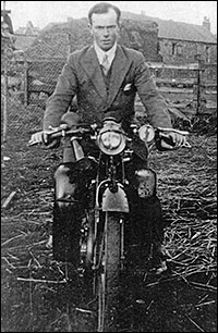A 1930's photograph of Edgar Denton on his motorbike