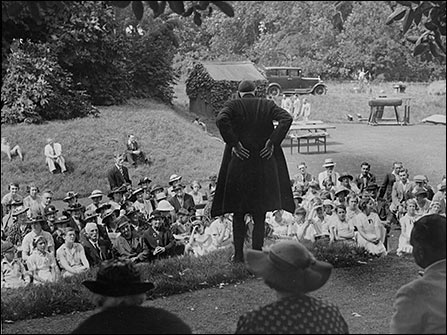 Photograph taken at The Hall of the Parish Church Garden Fete c1936 opened by the Bishop of Peterborough, Claude Blagdon