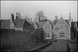 Photograph showing rear garden borders at The Hall