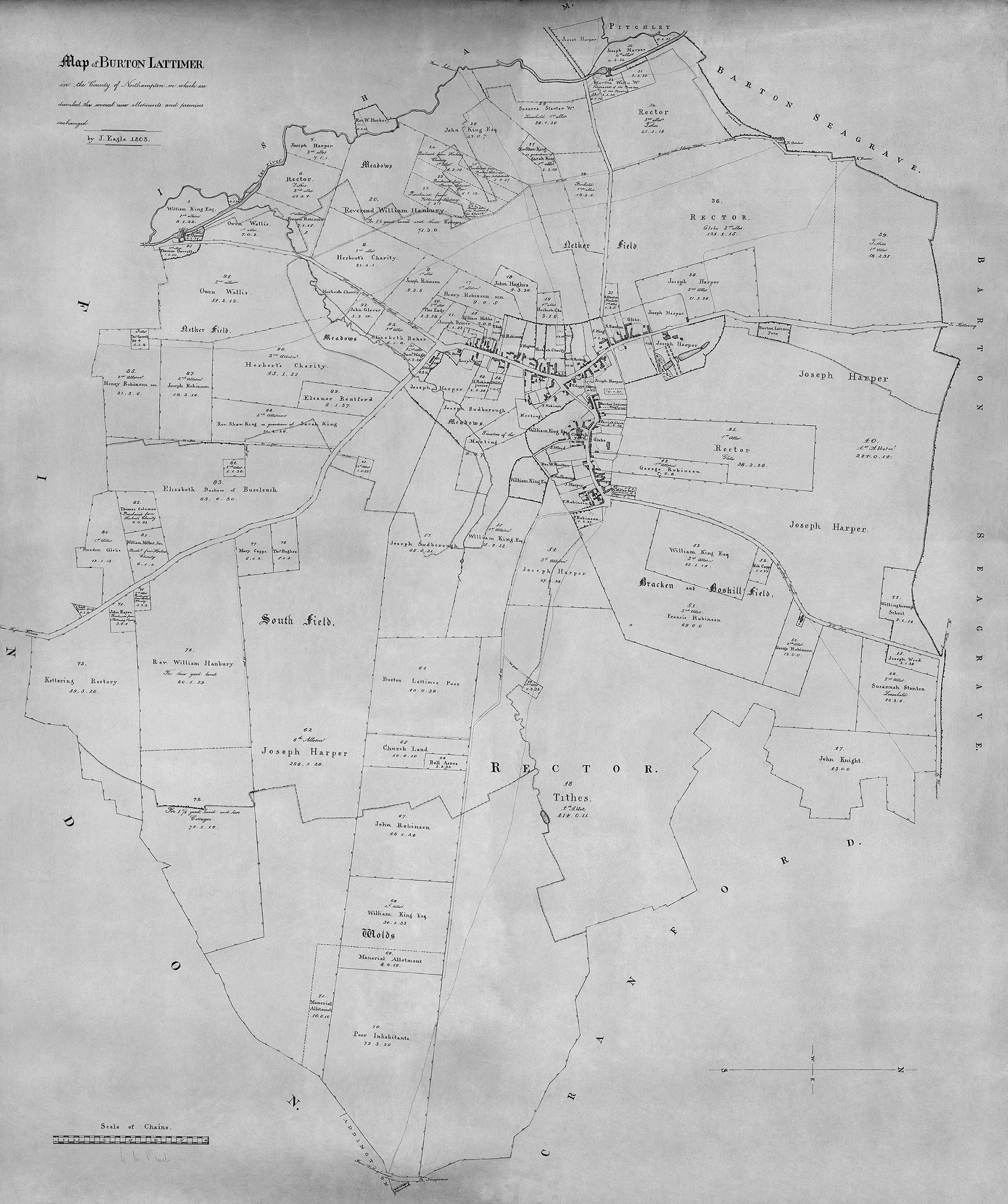 Section of the Inclosure Award Map 1803