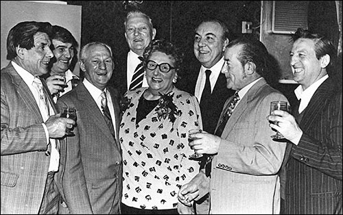 Photograph of John Willetts with wife Frances at his retirement party.