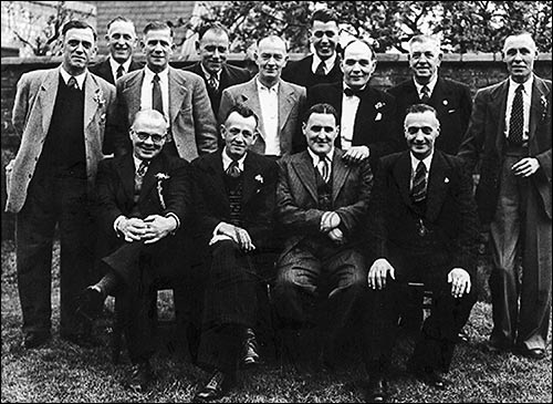 Photograph of The Band Club Committee taken about 1940.