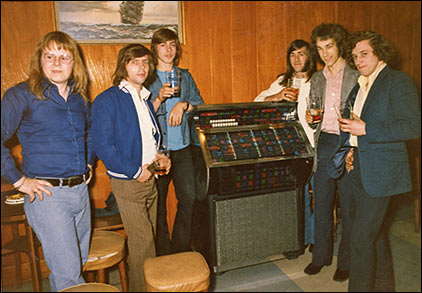 Photograph dated c1973 of members inside The Jolly Fisherman during a day trip to Skegness.