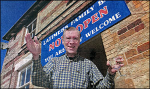 Bob Quittenton outside his new pub.