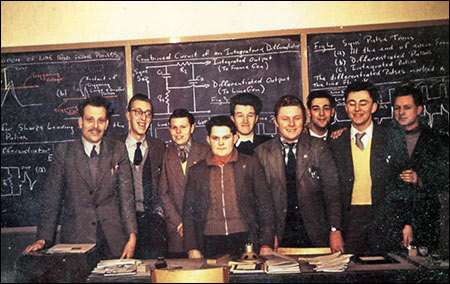 John Langley (6th from left) pictured with his fellow students at Wellingborough Technical College in 1959