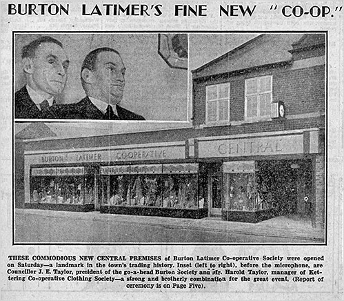Newspaper report of the Central Stores opening in 1936