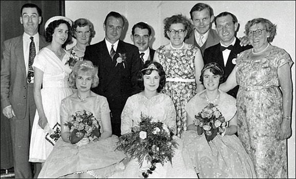 1960 selection of Queen Peggy Hull and attendants Barbara Marlow and Davina Cooper