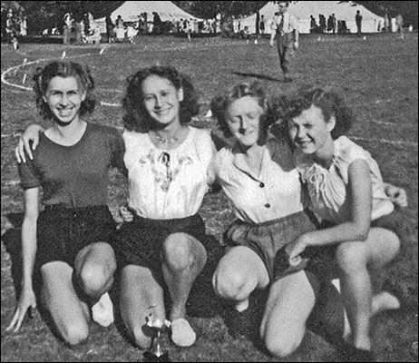 The Burton Latimer girls relay team which won the relay event at a sports meeting in Wellingborough.